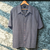 Nike ACG All Conditions Gear Striped Button Down Short Sleeve Shirt Blue Sz. L