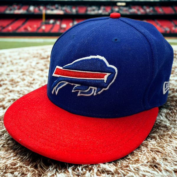 Buffalo Bills Hat Blue Red Football Team Basic New Era 59Fifty Size 7 1/4