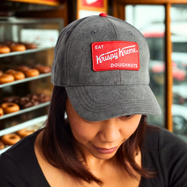 Krispy Kreme “Eat Doughnuts” Gray Distressed Hat NWOT