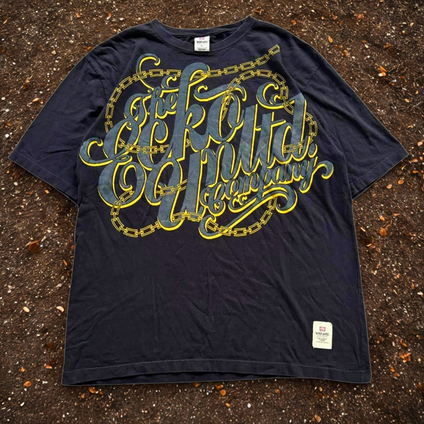 Ecko Unltd Graphic Logo Spellout Short Sleeve Black T-Shirt Mens 3XL Vtg Y2K