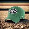 New York Jets Hat Cap Mens Adjustable Strap Green NFL 47' Brand Clean Up