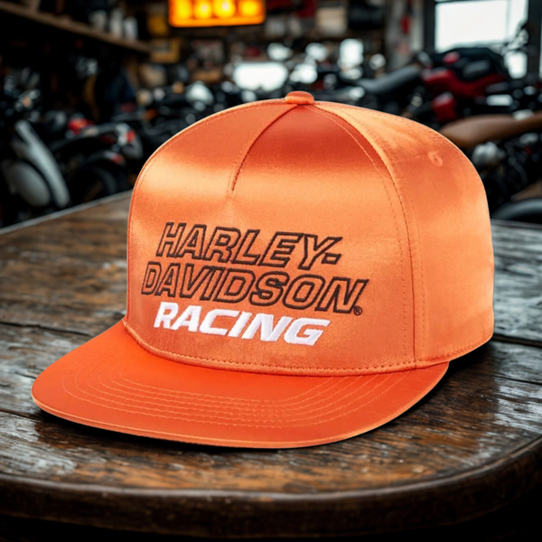Harley Davidson Screamin' Eagle Satin Adjustable Baseball Cap Orange 97609-24VM
