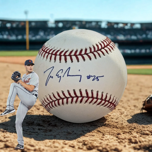 Matt Manning Signed Baseball Detroit Tigers Pitcher Auto Autograph NO HITTER MLB