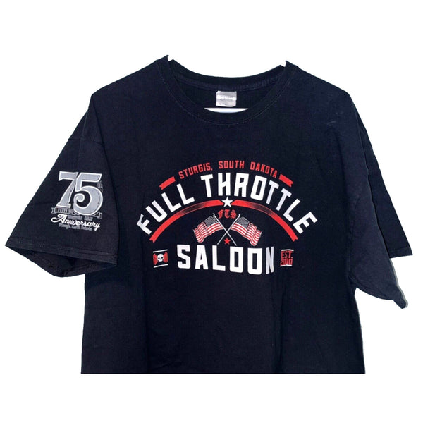 Sturgis Full Throttle Saloon 75th Anniversary T Shirt Harley Davidson Biker XL