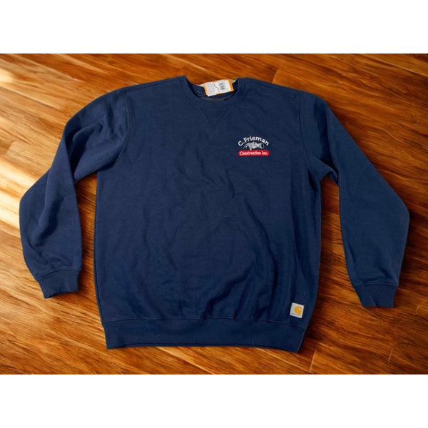 Carhartt TS0124-L Loose Fit Crewneck Sweatshirt Navy Company Logo Men’s XL NWT