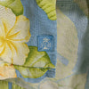 Tommy Bahama Silk Hawaiian Shirt XL Blue Floral Camp Collar Loop Resort Aloha