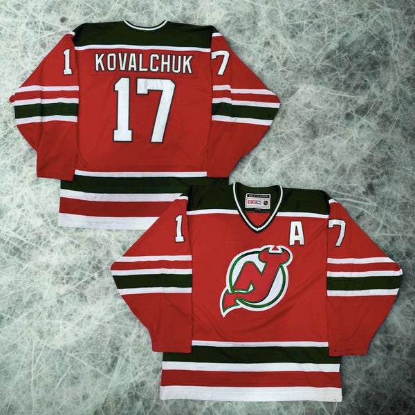 New Jersey Devils Ilya Kovalchuk #17 CCM NHL Jersey 2XL Red Green Retro