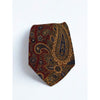 Polo Ralph Lauren Paisley Silk Tie USA Handmade Vintage Burgundy Gold Neckwear