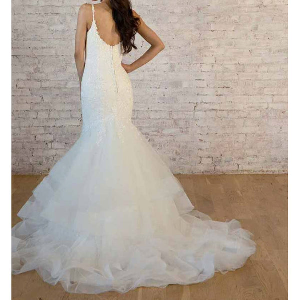 Stella York 7589 Sparkly Fit-and-Flare Wedding Dress Sz. 14 (SAMPLE)