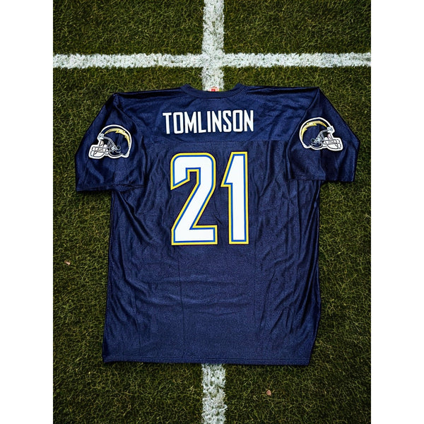 LaDainian Tomlinson San Diego Chargers NFL Jersey #21 Navy Blue Men’s XL