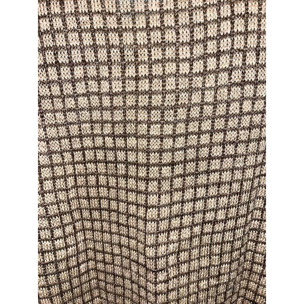 Polo Ralph Lauren Linen Sweater Vest Tan Brown Checkered Knit Men’s Size S