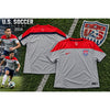 Nike USA Soccer 2014 Training Shirt Men's 2XL Gray Red Dri-FIT 578797-060