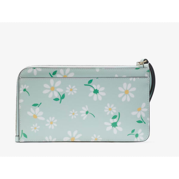 Kate Spade Medium L-Zip Lucy Wristlet Day Tripper Scattered Daisies Floral NWOT