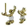 Disney Mickey & Minnie Mouse Crystal Gold Plated Figurine Lencia Austria In Box