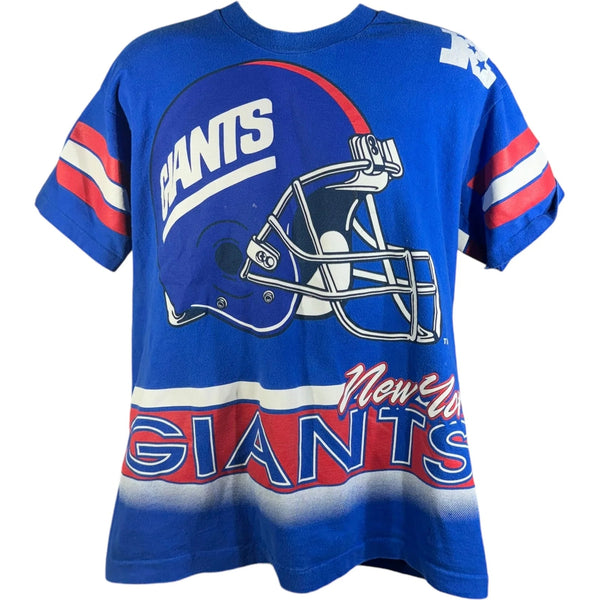 New York Giants T Shirt Adult L 90s Salem Sportswear All Over Print NFL Vintage