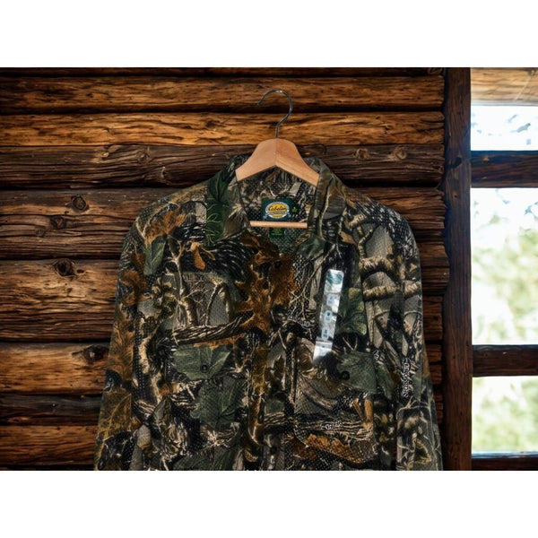 Cabela's Seclusion 3D Camo Shirt Men's M Reg VTG Deadstock NWT Hunting Woods