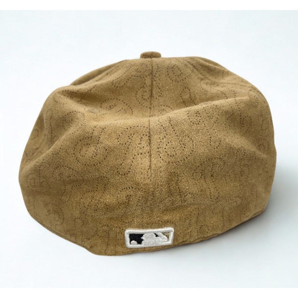 Philadelphia Phillies New Era 59FIFTY Khaki Suede Monogram Fitted Hat 7 1/8