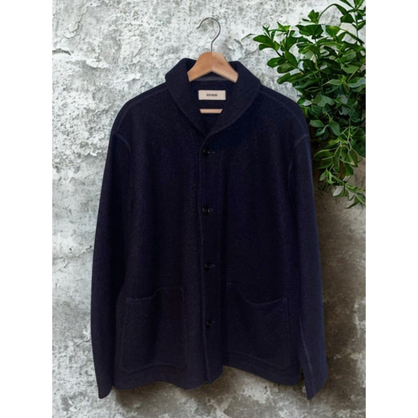 Buck Mason Felted Shawl Coat XL Black 100% Merino Wool Jacket NWT Rare $300