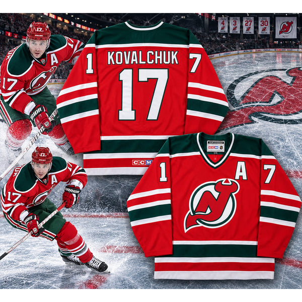 New Jersey Devils Ilya Kovalchuk #17 CCM NHL Jersey 2XL Red Green Retro