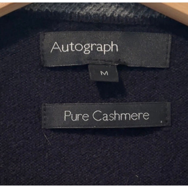 M&S Marks & Spencer Autograph Cashmere Sweater Vest Jumper Navy Mens M