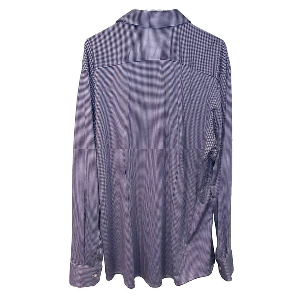 Mizzen Main Mens Size 2XL Performance Menswear Dress Shirt Check