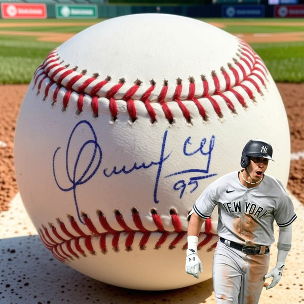 New York Yankees Oswaldo Cabrera Signed Rawlings OML Baseball Beckett Witness