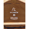 Rhoback Polo Shirt Men's Medium Orange Black Striped Performance Golf Stretch