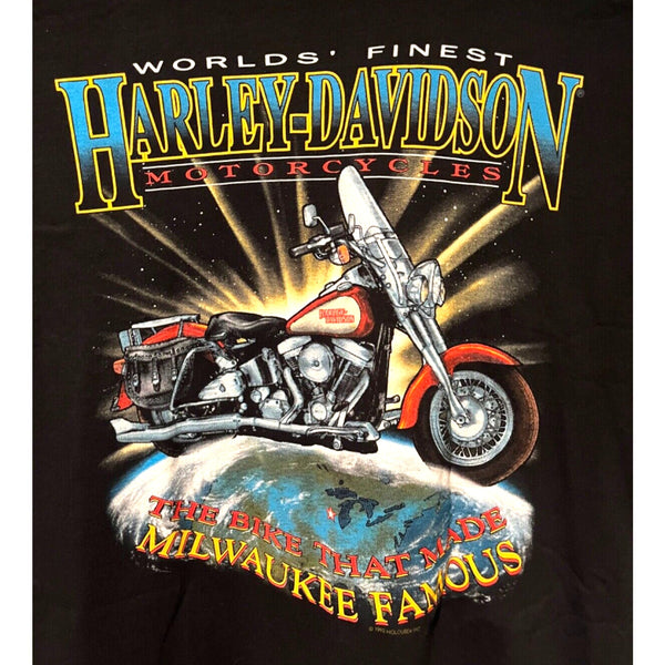 Harley Davidson The Bike That Milwaukee Famous XL Rare Biker T Shirt Tee
