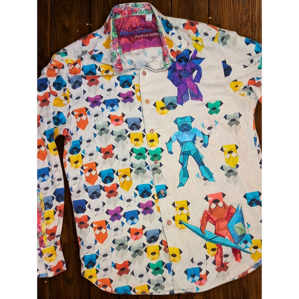 Robert Graham Robot Bulldogs Shirt 2XL NWT Limited Edition 547/725 Graphic Rare