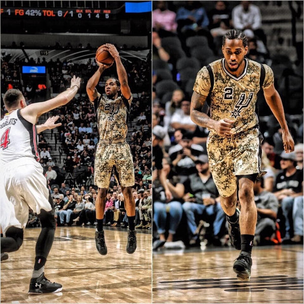 Kawhi Leonard Adidas Nba Swingman Jersey Camo San Antonio Spurs Men's Sz S RARE