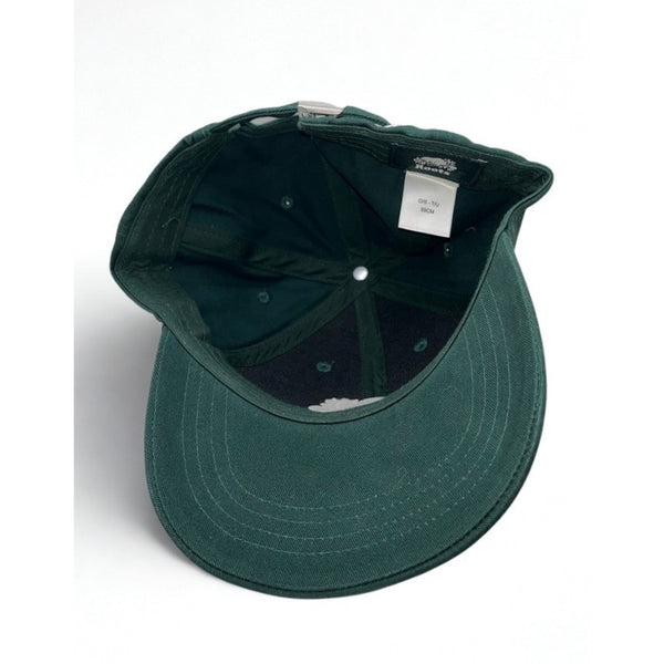 Roots Mont Tremblant Canada Beaver Logo Hat Green Strapback Cap Adult OSFA
