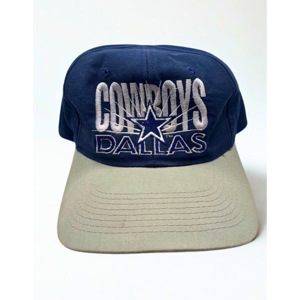 Dallas Cowboys AJD Snapback Hat Cap NFL OSFA Blue White 90s Football Vintage