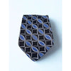 Gucci Geometric Silk Tie Blue Black Gray 100% Silk Made in Italy