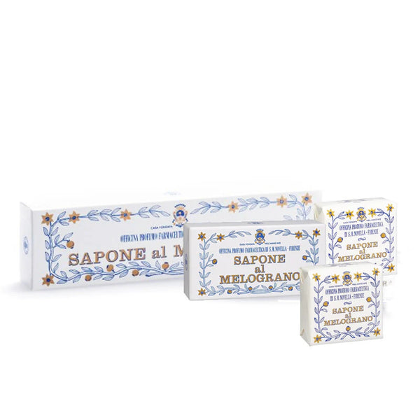 Santa Maria Novella Melograno Soap Set 3 Bar Gift Box 100g 200g NIB Italy