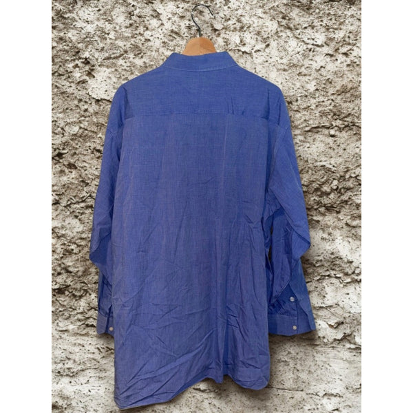 Gitman Bros Blue Oxford Button Up Shirt Mens 17.5 35 USA Long Sleeve Vintage