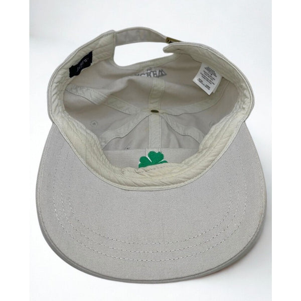J.Crew Washed Critter Lucky 3 Leaf Clover Hat Khaki Strapback Cotton