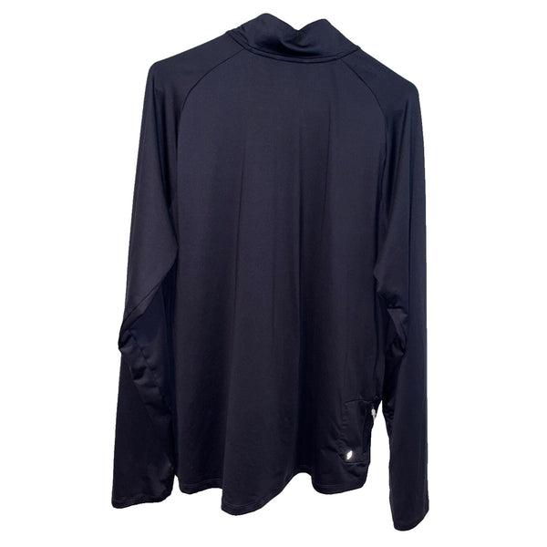 Peloton Top Mens XL Black Performance Quarter Zip Pullover Thumbholes NWOT