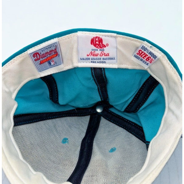 Florida Marlins New Era Diamond Collection Pro Model Hat 6 3/4 USA Vintage Wool