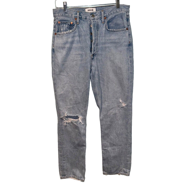 AGOLDE Riley High Rise Straight Crop Jeans Shatter Wash 28x26 NWOT MSRP $188