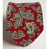 Brioni Silk Tie Red Paisley Handmade Italy Luxury 100% Silk Classic