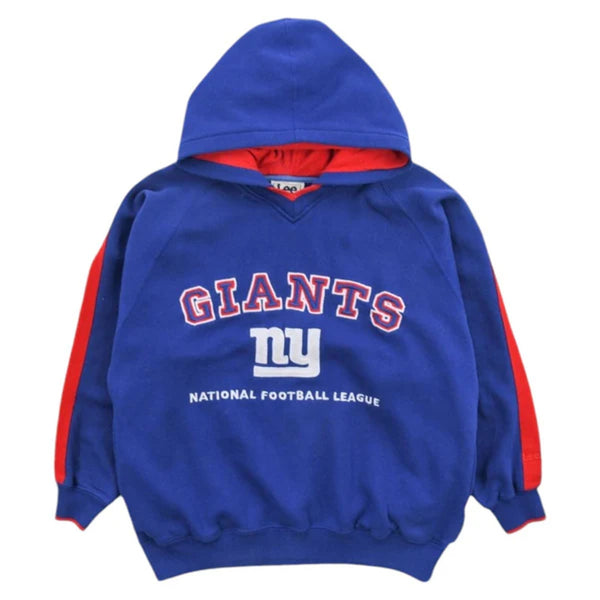 New York Giants Lee Sport Hoodie Sweatshirt Blue Stitched Logo Mens Medium M