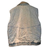 Vtg 90s Streetwear Mens L Distressed Flannel Lined Acid Wash Denim Vest Jacket