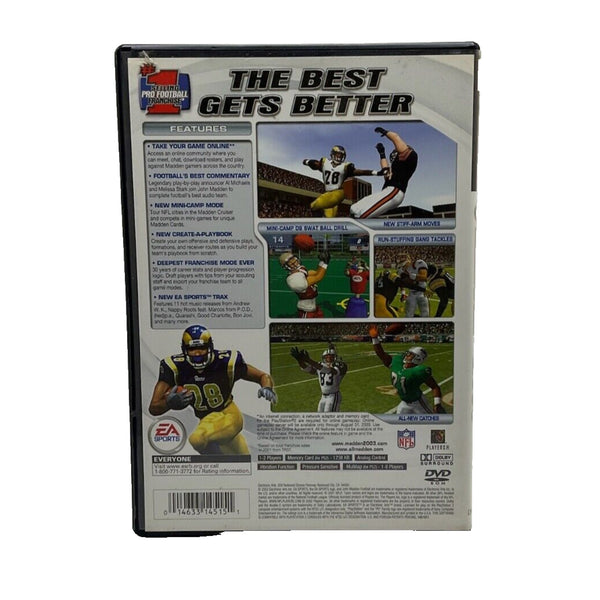 MADDEN 2002 PLAYSTATION 2 PS2 COMPLETE IN BOX W/ MANUAL CIB