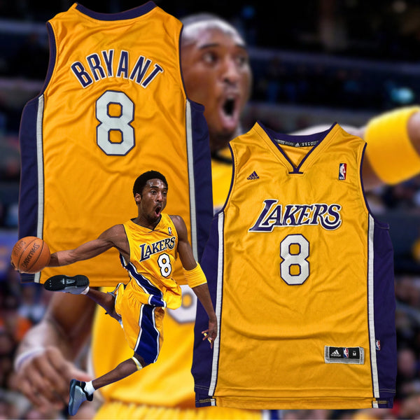 Los Angeles Lakers Kobe Bryant #8 Adidas NBA Swingman Jersey Sz M +2 Stitched