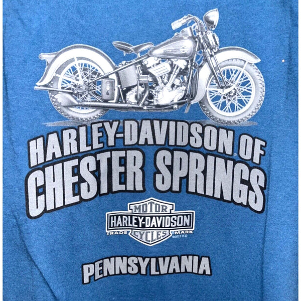 Harley Davidson Riding Caricature Chester Spring Pennsylvania Sz M Biker T Shirt