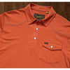 Howler Bros Ranchero Polo Shirt Sz Large Oxidized Clay Pearl Snap Western Cowboy