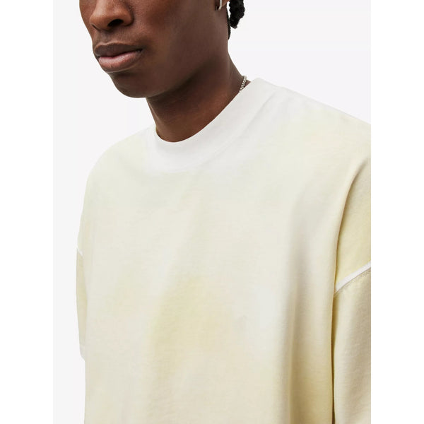 ALLSAINTS Luca Oversized Tee XL Chartreuse Organic Cotton Washed Relaxed