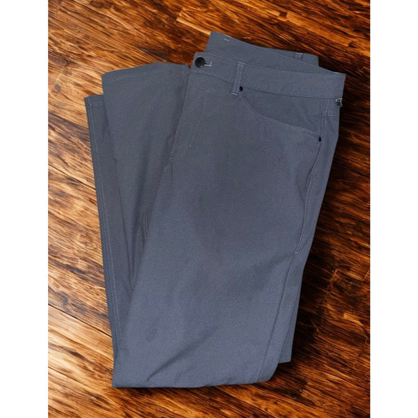 Lululemon ABC Slim-Fit 5 Pocket Pant Warpstreme Asphalt Grey Sz. 36x32 LM5ADAS