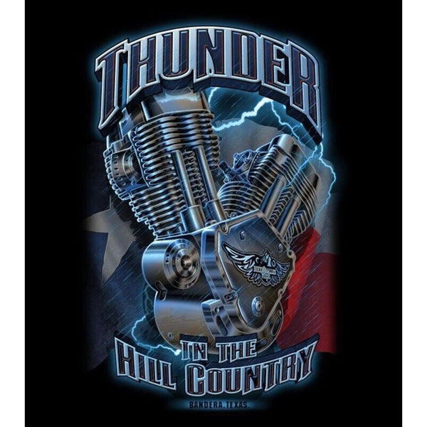 Thunder In The Hill Country Bandara, Texas Biker Rally Sz. XL Lone Star State