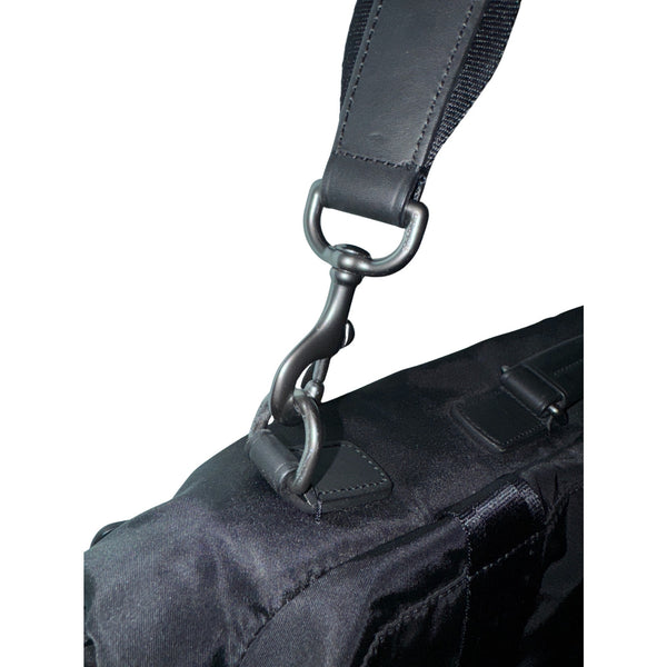 Coach Varick F93316 Nylon Messenger Garment Bag Black Leather Trim Travel Rare